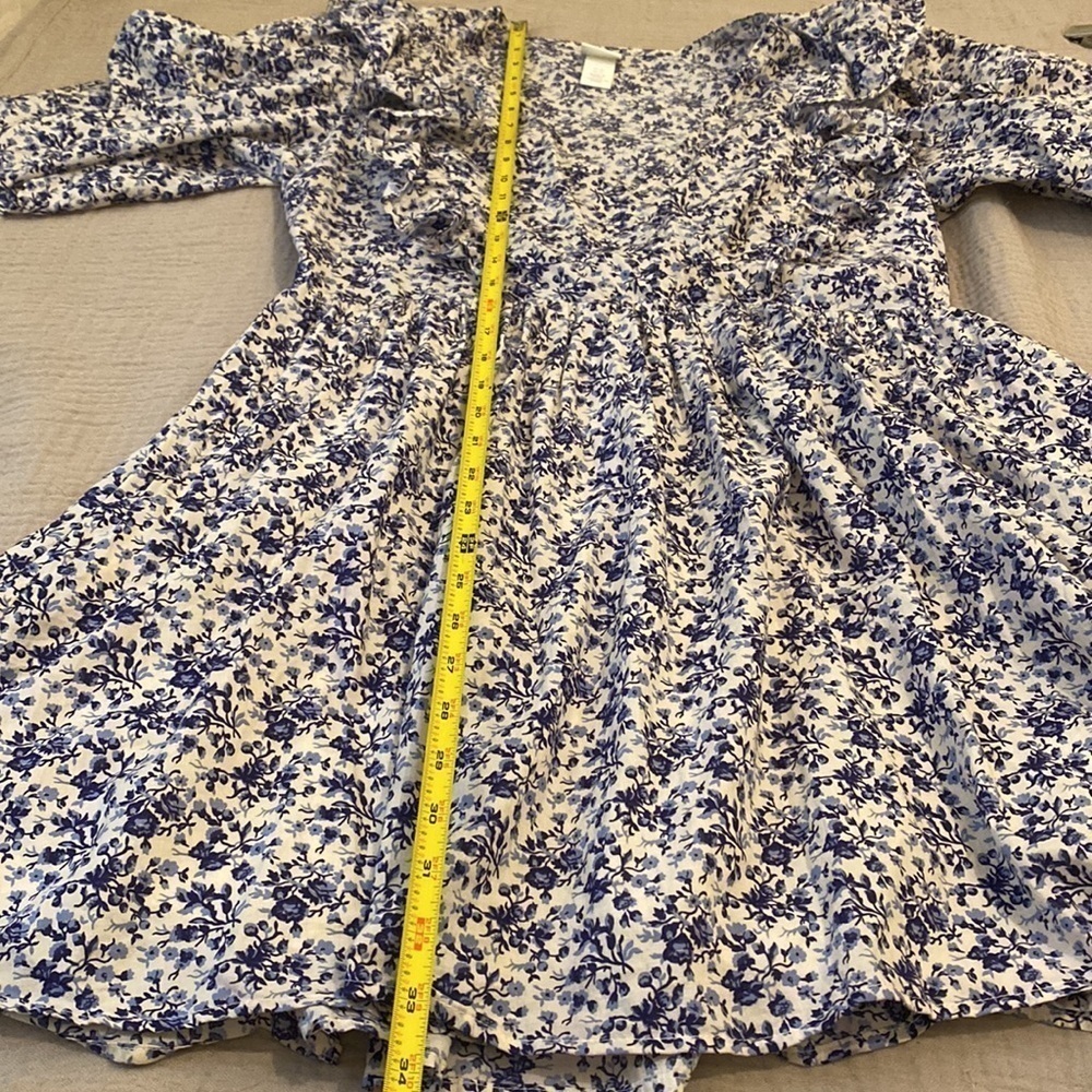 H&M puff sleeves floral ruffle mini dress. Size Xs. Very good condition - Picture 10 of 12
